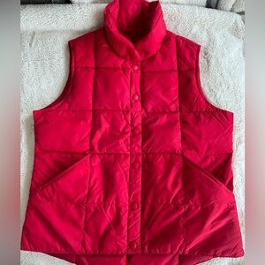 Lands End | Size XS (2-4) | Women's Red Goosedown Feather Puffer Vest Winter